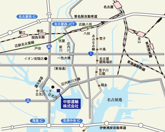 藤前事業所周辺地図